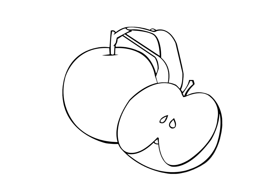 Ausmalbild Apfel Ausdrucken